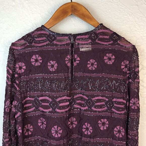 Anage Vintage Womens Beaded Blouse Top Size Small - Picture 5 of 8